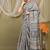 grey zari work cotton silk blend bhagalpuri ethnic saree with unstitched blouse