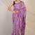 violet zari work cotton silk blend bhagalpuri ethnic saree with unstitched blouse