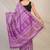 violet zari work cotton silk blend bhagalpuri ethnic saree with unstitched blouse