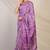 violet zari work cotton silk blend bhagalpuri ethnic saree with unstitched blouse