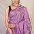 violet zari work cotton silk blend bhagalpuri ethnic saree with unstitched blouse