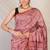 maroon zari work cotton silk blend bhagalpuri ethnic saree with unstitched blouse