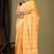 yellow zari work cotton silk blend bhagalpuri ethnic saree with unstitched blouse