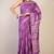 violet zari work cotton silk blend bhagalpuri ethnic saree with unstitched blouse