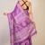 violet zari work cotton silk blend bhagalpuri ethnic saree with unstitched blouse