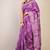 violet zari work cotton silk blend bhagalpuri ethnic saree with unstitched blouse