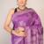 violet zari work cotton silk blend bhagalpuri ethnic saree with unstitched blouse