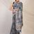 grey zari work cotton silk blend bhagalpuri ethnic saree with unstitched blouse