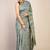 teal green zari work cotton silk blend bhagalpuri ethnic saree with unstitched blouse