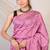 purple zari work cotton silk blend bhagalpuri ethnic saree with unstitched blouse