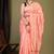 peach zari work cotton silk blend bhagalpuri ethnic saree with unstitched blouse
