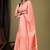 peach zari work cotton silk blend bhagalpuri ethnic saree with unstitched blouse