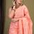 peach zari work cotton silk blend bhagalpuri ethnic saree with unstitched blouse