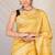 Yellow zari work cotton silk blend bhagalpuri ethnic saree with unstitched blouse