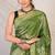 green zari work cotton silk blend bhagalpuri ethnic saree with unstitched blouse