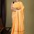yellow zari work cotton silk blend bhagalpuri ethnic saree with unstitched blouse