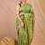 green zari work cotton silk blend bhagalpuri ethnic saree with unstitched blouse