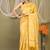 Yellow zari work cotton silk blend bhagalpuri ethnic saree with unstitched blouse