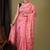 light pink zari work cotton silk blend bhagalpuri ethnic saree with unstitched blouse