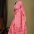 light pink zari work cotton silk blend bhagalpuri ethnic saree with unstitched blouse