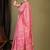 light pink zari work cotton silk blend bhagalpuri ethnic saree with unstitched blouse