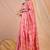 rouge pink zari work cotton silk blend bhagalpuri ethnic saree with unstitched blouse