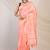 peach zari work cotton silk blend bhagalpuri ethnic saree with unstitched blouse