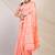 peach zari work cotton silk blend bhagalpuri ethnic saree with unstitched blouse