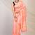 peach zari work cotton silk blend bhagalpuri ethnic saree with unstitched blouse
