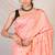 peach zari work cotton silk blend bhagalpuri ethnic saree with unstitched blouse