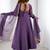  Purple Sequins Silk Anarkali Gown With Dupatta
