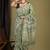 sage green zari work cotton silk blend bhagalpuri ethnic saree with unstitched blouse