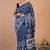 navy blue zari work cotton silk blend bhagalpuri ethnic saree with unstitched blouse