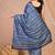 navy blue zari work cotton silk blend bhagalpuri ethnic saree with unstitched blouse