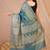teal blue zari work, tassle jay shree cotton fine bhagalpuri ethnic saree with unstitched blouse