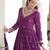 Purple Embroidered Silk Gown With Dupatta