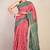 pink & green zari work, tassle jay shree cotton fine bhagalpuri ethnic saree with unstitched blouse