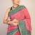 pink & green zari work, tassle jay shree cotton fine bhagalpuri ethnic saree with unstitched blouse