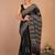 black zari work, tassle cotton silk blend bhagalpuri ethnic saree with unstitched blouse