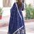 Blue Embroidered Silk Gown With Dupatta