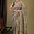 olive green zari work, tassle cotton silk blend bhagalpuri ethnic saree with unstitched blouse