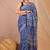 blue zari work, tassle cotton silk blend bhagalpuri ethnic saree with unstitched blouse