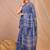 blue zari work, tassle cotton silk blend bhagalpuri ethnic saree with unstitched blouse