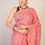 pink zari work, tassle cotton silk blend bhagalpuri ethnic saree with unstitched blouse