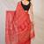 red zari work, tassle cotton silk blend bhagalpuri ethnic saree with unstitched blouse