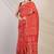 red zari work, tassle cotton silk blend bhagalpuri ethnic saree with unstitched blouse