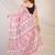 pink zari work, tassle cotton silk blend bhagalpuri ethnic saree with unstitched blouse