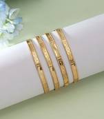 Gold color 1 set of fashion bangle size: 2.2 (plkb121gld-2.2)