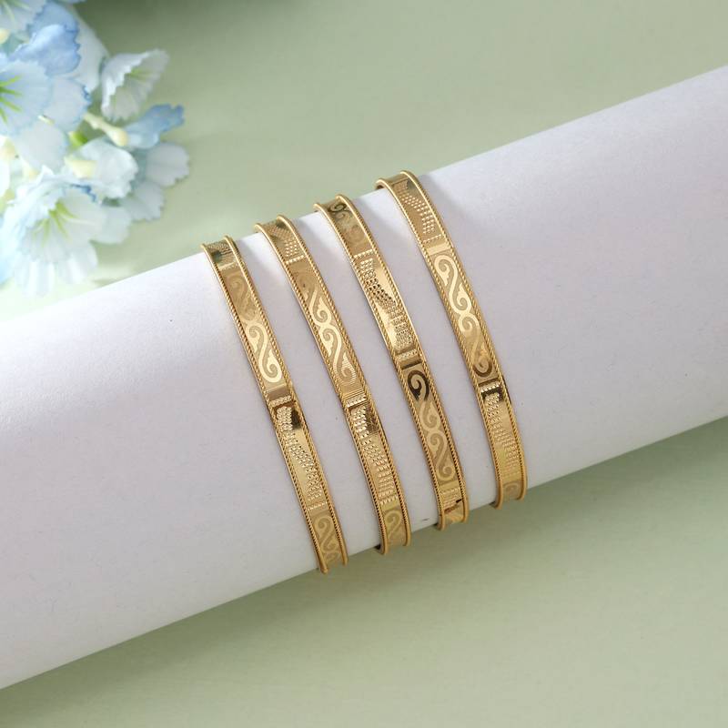 Gold color 1 set of fashion bangle size: 2.2 (plkb121gld-2.2)