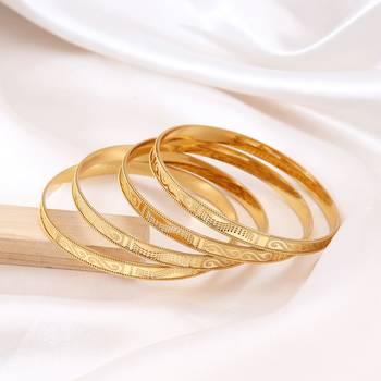Gold color 1 set of fashion bangle size: 2.2 (plkb121gld-2.2) 2